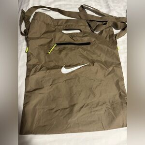 Nike Tan Messenger Bag with White Logo